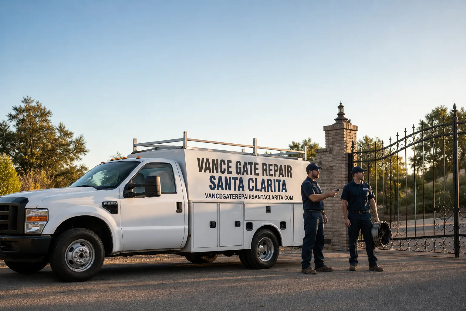 Vance Gate Repair Santa Clarita gate repair service vehicle and crew in Santa Clarita, CA